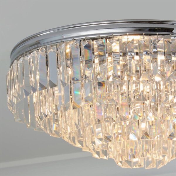 FM24060.2.FM24060CH Faceted Glass Layered Ceiling Light – view 3