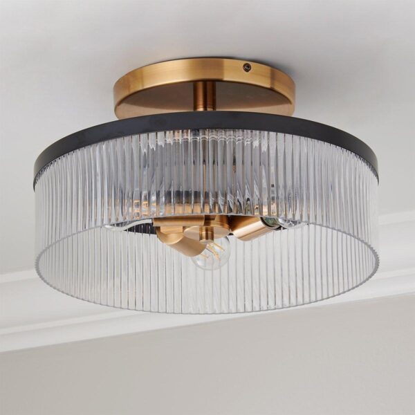 FM24092.1.FM24092GL Novara Semi-Flush Ceiling Light – view 2