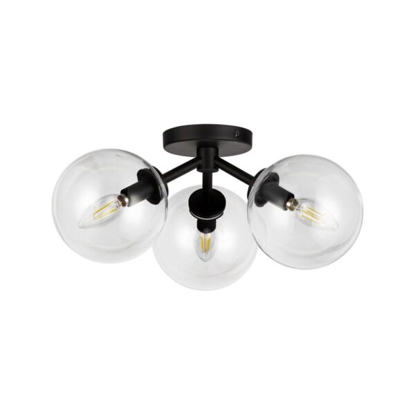 FM24115.1.FM24115BK Algonac Spheres Ceiling Light – Clear – view 2