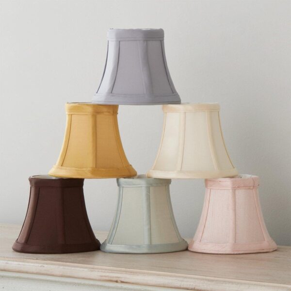 LS0335C.1.LS0335CBLUSH 5″ Dupioni Silk Bell Chandelier Shade – view 2