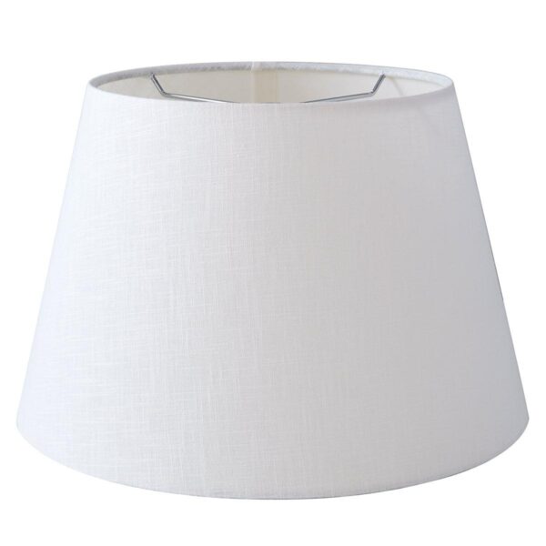 LS09101.0.LS09101WH 16″ Rolled Edge Linen Drum Shade