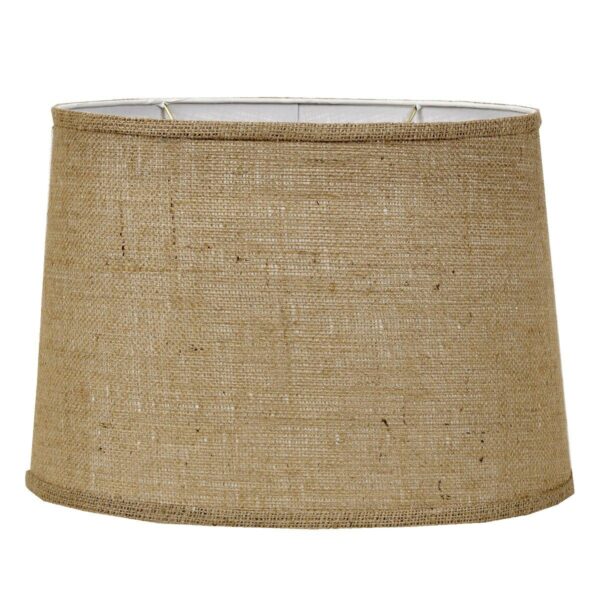 LS10007.0.LS10007NA 16″ Natural Burlap Oval Drum Shade