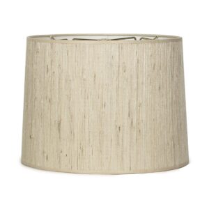 12″ Grasscloth Drum Shade