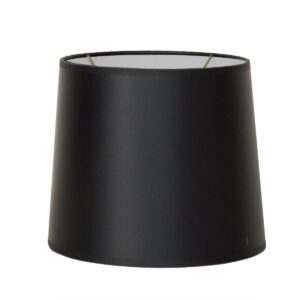 LS10097.0.LS10097WH 8″ Black Retro Drum Shade with Color Lining