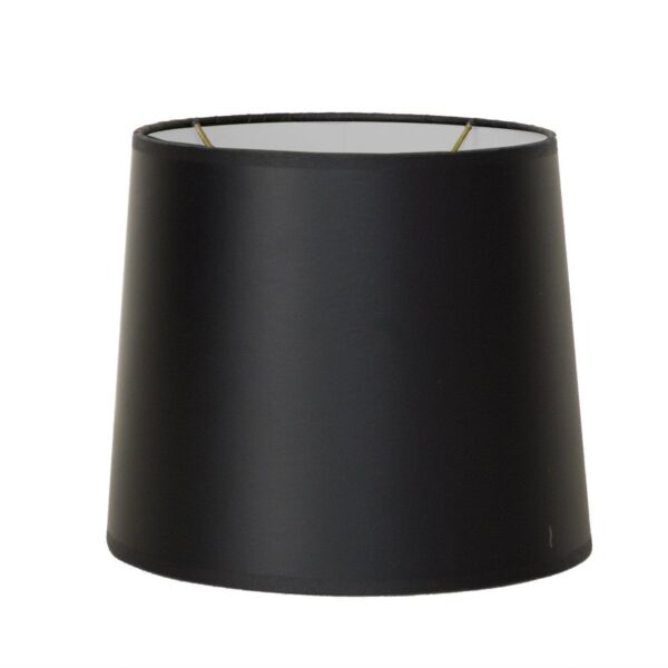 LS10097.0.LS10097WH 8″ Black Retro Drum Shade with Color Lining