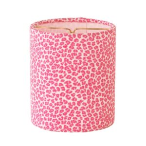 4″ Pink Leopard Chandelier Shade