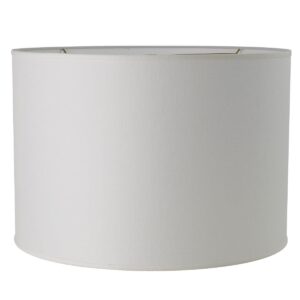 20″ White Linen Drum Shade