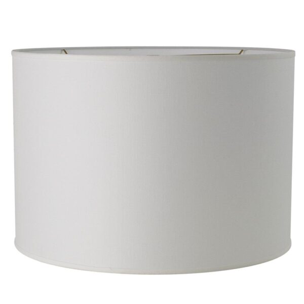 LS13118.0.LS13118WH 20″ White Linen Drum Shade