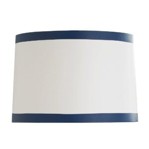 16″ White Paper Shade with Color Trim