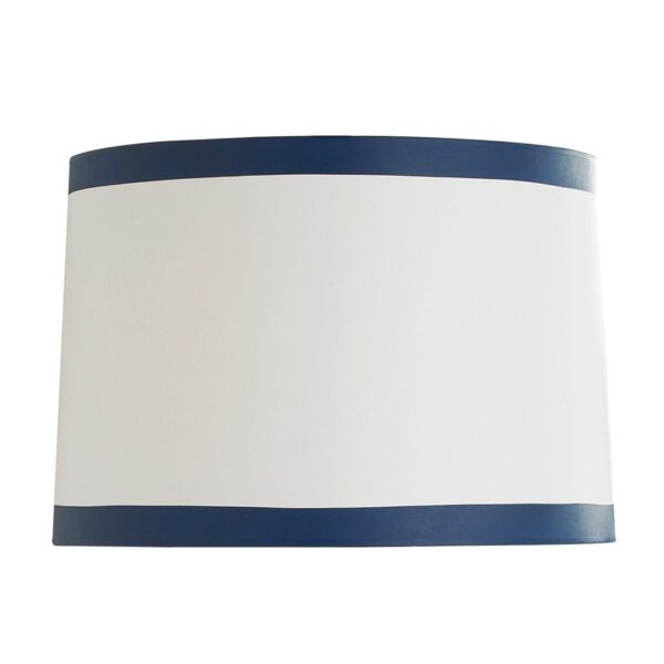 16″ White Paper Shade with Color Trim
