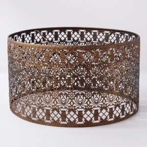 18″ Filigree Lotus Euro Fitter Metal Shade