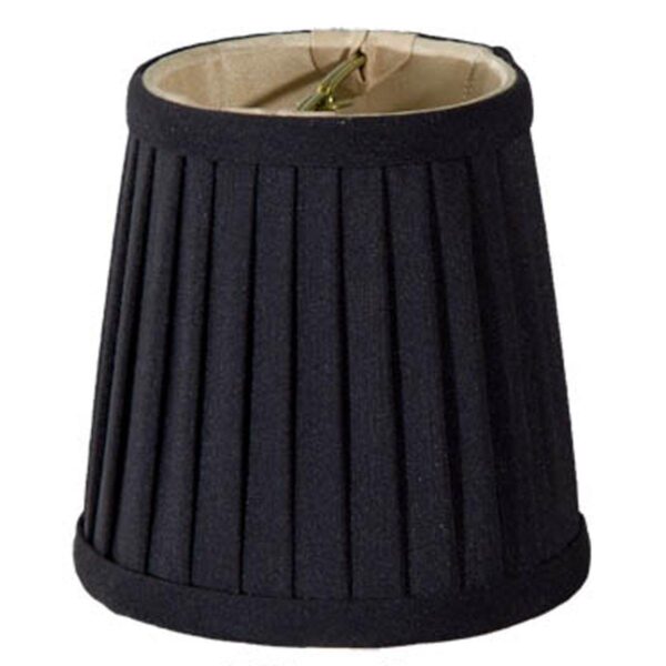 LS15051.0.LS15051BK 4″ Shantung Side Pleat Chandelier Shade