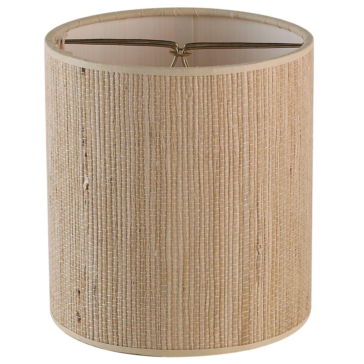 5″ Thick Woven Grass Cloth Chandelier Shade