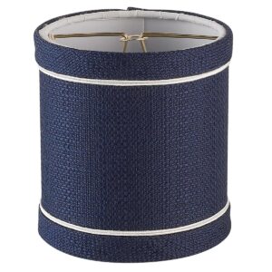 4″ Thick Linen Chandelier Shade – Contrast Trim