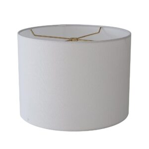 LS20002.0.LS20002WB 12″ White Cotton Duck Drum Shade