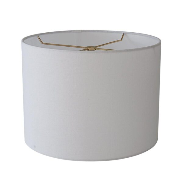LS20002.0.LS20002WB 12″ White Cotton Duck Drum Shade
