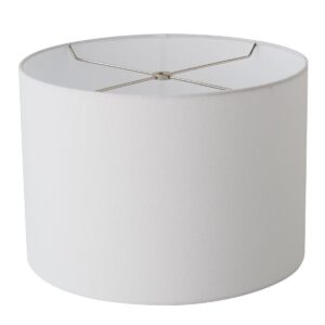 14″ White Cotton Duck Drum Shade