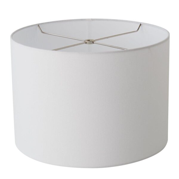 LS20003.0.LS20003WC 14″ White Cotton Duck Drum Shade
