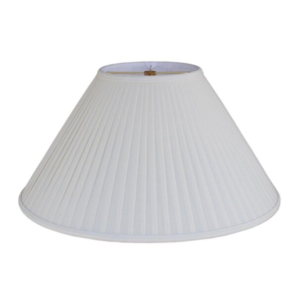 LS20007.0.LS20007WH 16″ Hand Pleated Wide Tapered Shade