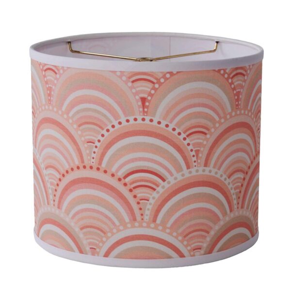 12″ Peach Rainbow Drum Shade