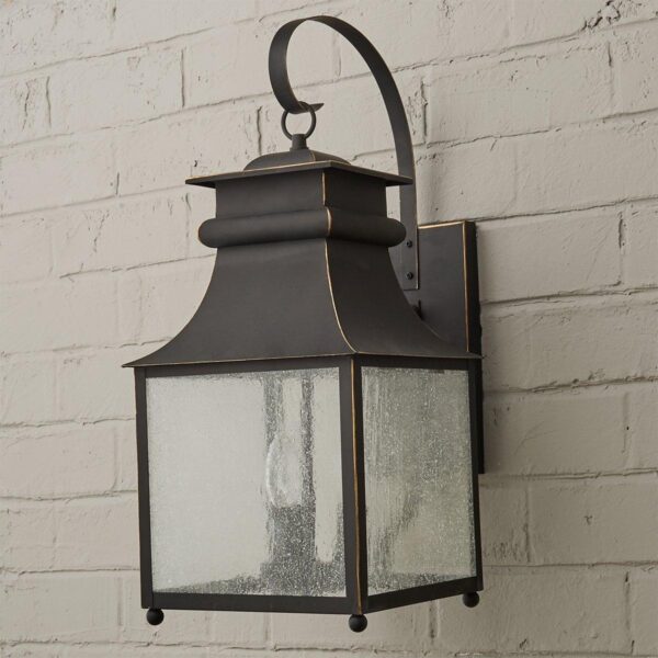 Homesteader Seeded Glass Outdoor Sconce – 3 Light – view 2