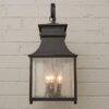 Homesteader Seeded Glass Outdoor Sconce – 3 Light – view 4