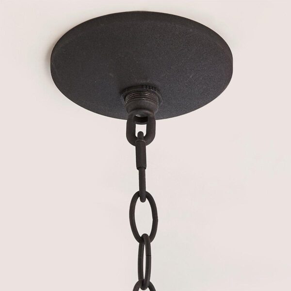 OL16135.3.OL16135BK Contemporary Seeded Glass Outdoor Pendant – view 4