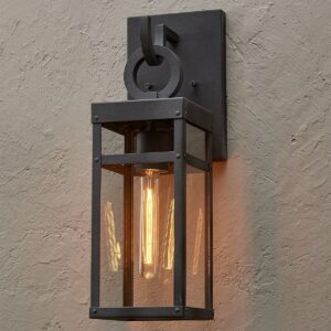Vintage Suspended Pane Outdoor Sconce – Small