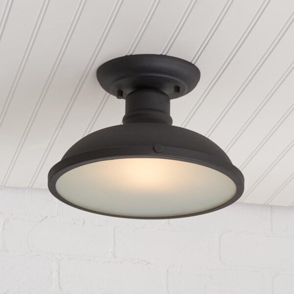 OL18070.0.OL18070BK Sleek Workshop Outdoor Ceiling Light