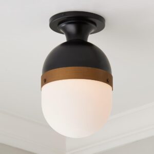 OL18093.0.OL18093BK Tri Band Outdoor Semi Flush Ceiling Light