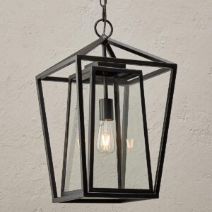 OL19020.0.OL19020BK Modern Obelisk Outdoor Pendant – Large