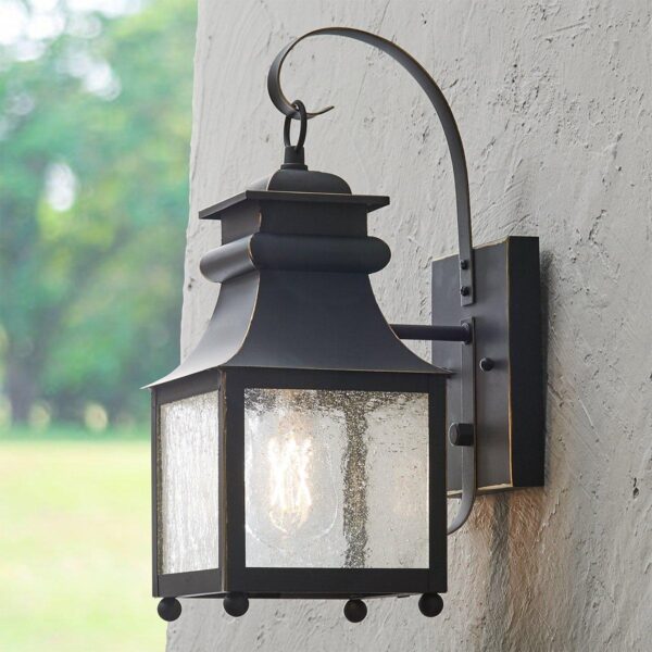 OL19140.2.OL19140BZ Homesteader Seeded Glass Outdoor Sconce – 1 Light – view 3