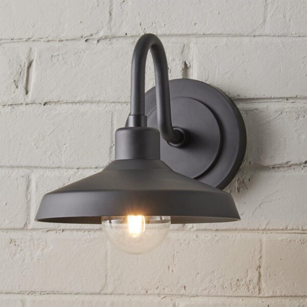 OL21039.0.OL21039BK Industry Arced Outdoor Sconce – Small