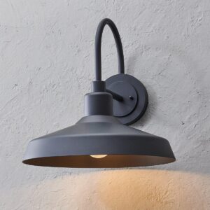 OL21040.0.OL21040BK Industry Arced Outdoor Sconce – Medium