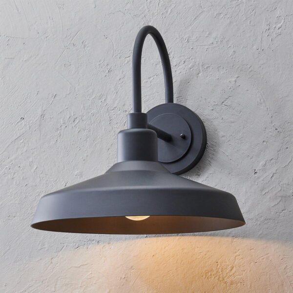 OL21040.0.OL21040BK Industry Arced Outdoor Sconce – Medium