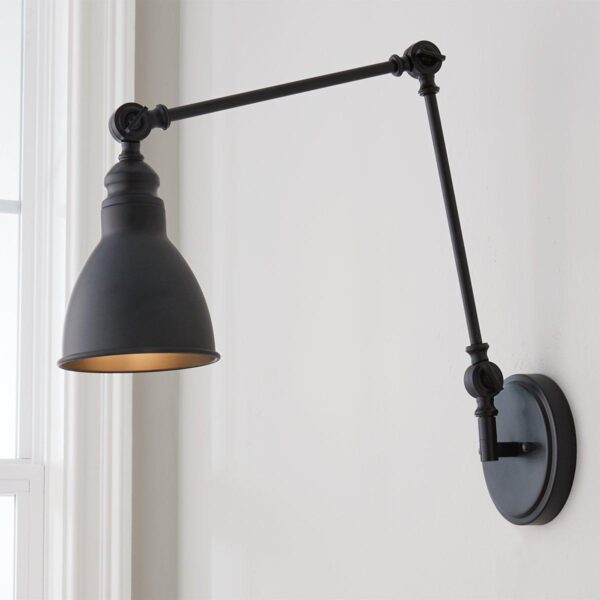 SC15101.0.SC15101BK Adjustable Arm Swing Arm Sconce – 1 Light