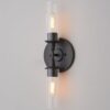 SC15116.0.SC15116BZ Double Bullet Glass Sconce