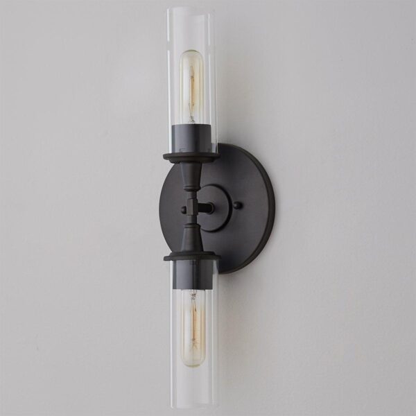 SC15116.1.SC15116BZ Double Bullet Glass Sconce – view 2