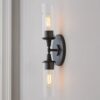 SC15116.2.SC15116BZ Double Bullet Glass Sconce – view 3