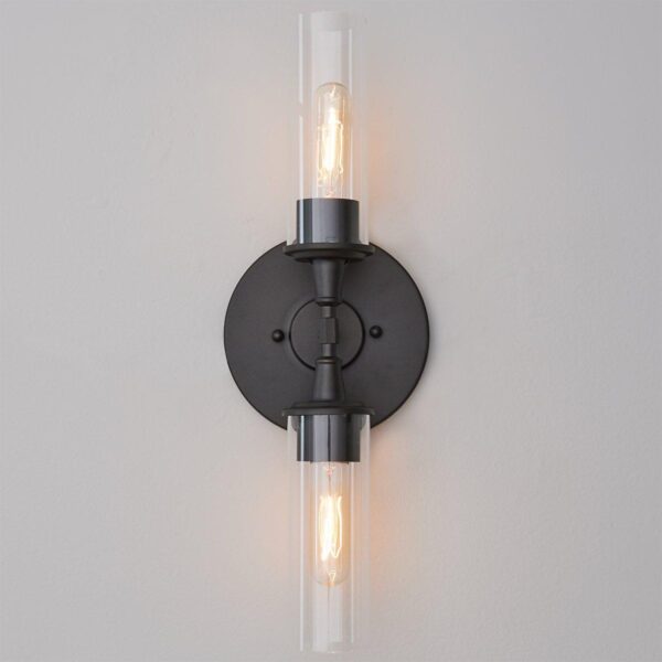 SC15116.3.SC15116BZ Double Bullet Glass Sconce – view 4
