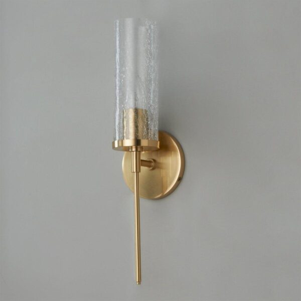 SC18034.1.SC18034AB Pencil Arm and Crackle Glass Sconce – view 2