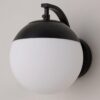 Mid-Century Opal Globe Sconce – view 2