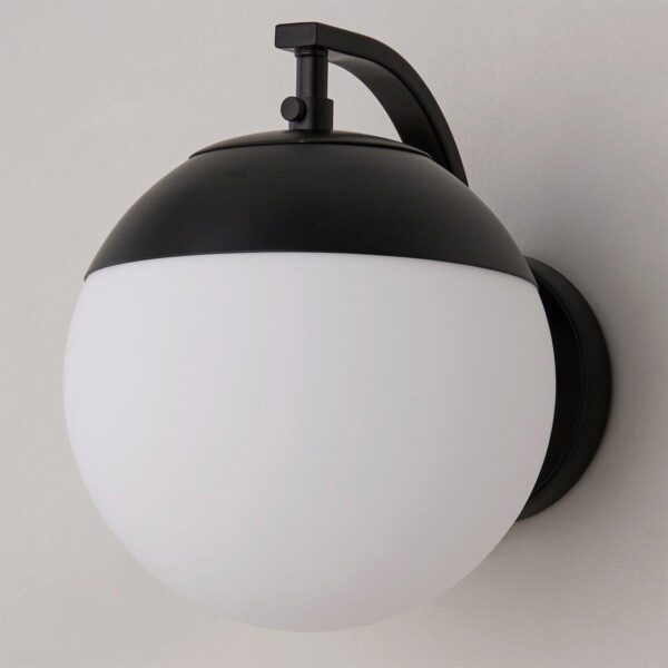 Mid-Century Opal Globe Sconce – view 2