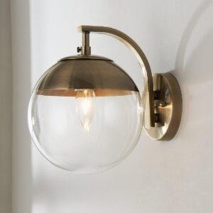 Mid-Century Clear Globe Sconce