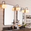 Mixed Metal Opal Schoolhouse Sconce – view 4
