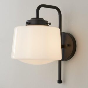 SC19089A.0.SC19089ABK Opal Schoolhouse Sconce