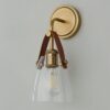 SC20002.1.SC20002AB Glass and Leather Sconce – view 2