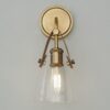 SC20002.3.SC20002AB Glass and Leather Sconce – view 4