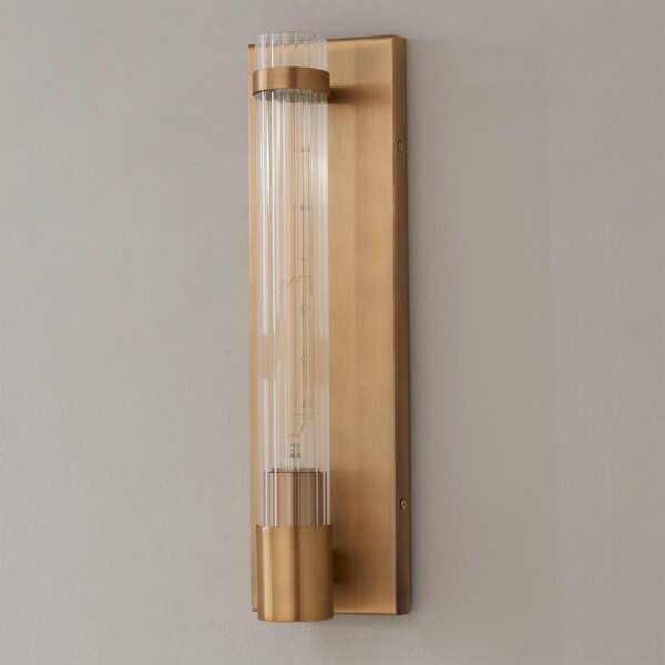 SC21076.1.SC21076AB Fluted Cylinder Glass Sconce – view 2