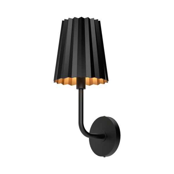 Trysania Sconce – Pleated Metal Shade